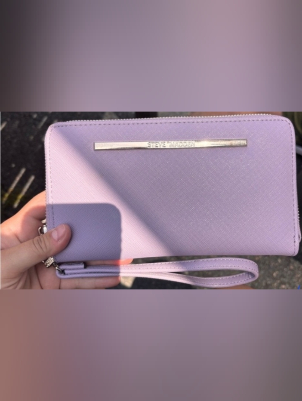 Steve Madden Lilac Zip-Around Wristlet